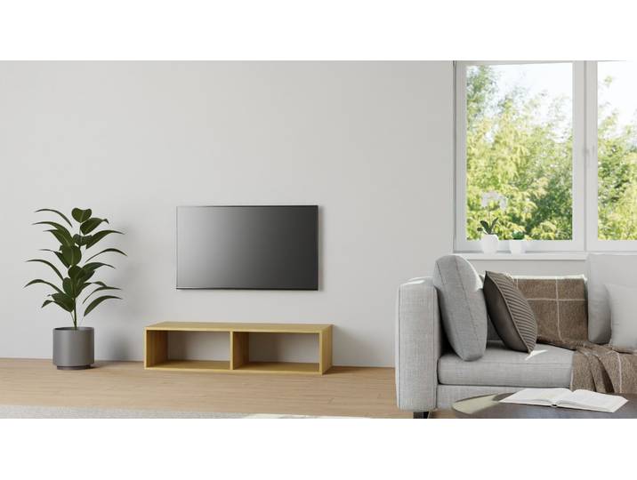 Niedriges Hifi-Rack Eiche von PICKAWOOD