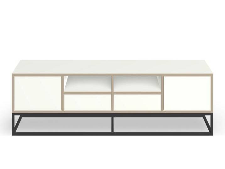 Pickawood Lowboard - Individualisierbar - Eiche/Weiß/Grau Premium Dekore von PICKAWOOD