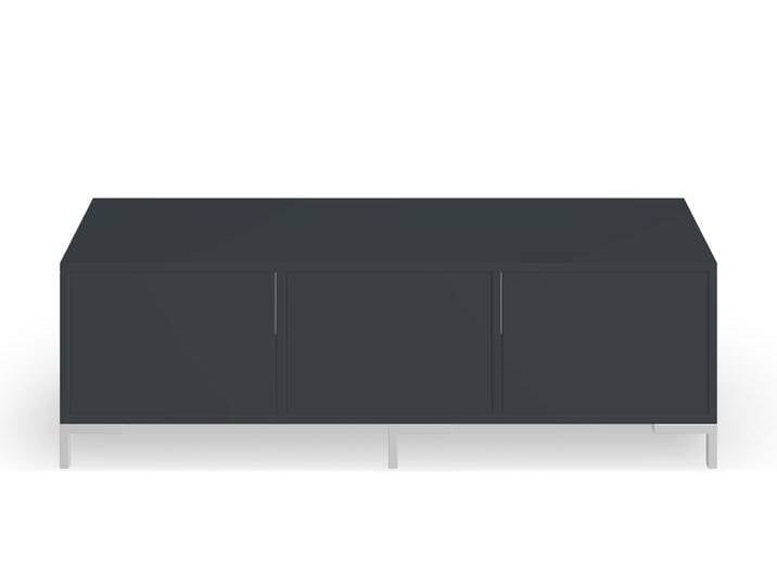 Schwarzes Lowboard mit Schubladen – kostenlose Holzmuster Premium Dekore von PICKAWOOD