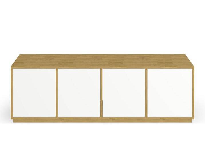 Sideboard mit weißen Türen - TV-Schrank nach Maß Eiche Sideboard mit weißen Türen - TV-Schrank nach Maß Eiche von PICKAWOOD