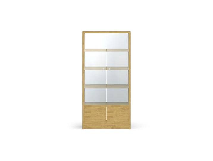 Vitrine mit Flügeltüren - Vitrinenschrank mit vielen Optionen Eiche von PICKAWOOD