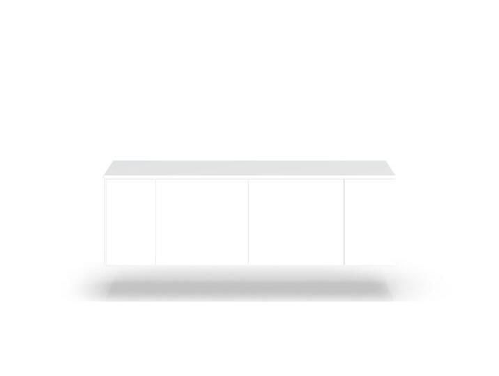 Weißes Hängesideboard nach Maß - Hängeschrank mit vielen Optionen MDF Lackiert von PICKAWOOD