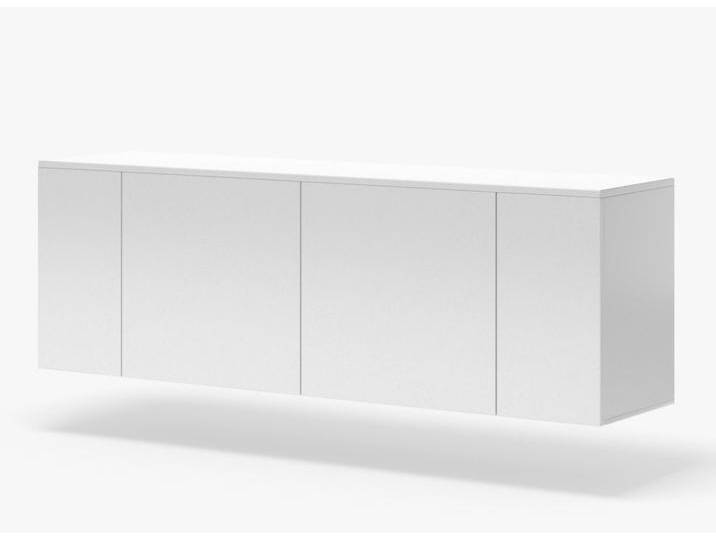 Weißes Hängesideboard nach Maß - Hängeschrank mit vielen Optionen MDF Lackiert von PICKAWOOD