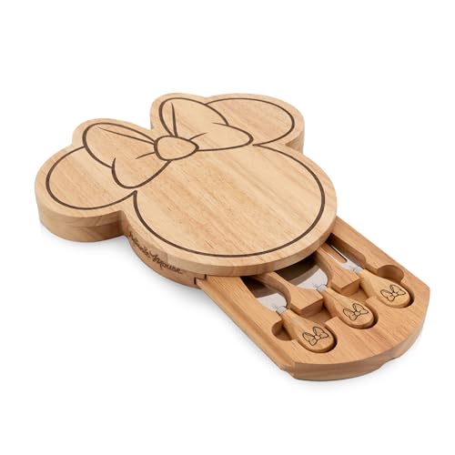 PICNIC TIME Disney Minnie Mouse Käsebrett in Kopfform mit Werkzeugen (Parawood) von PICNIC TIME