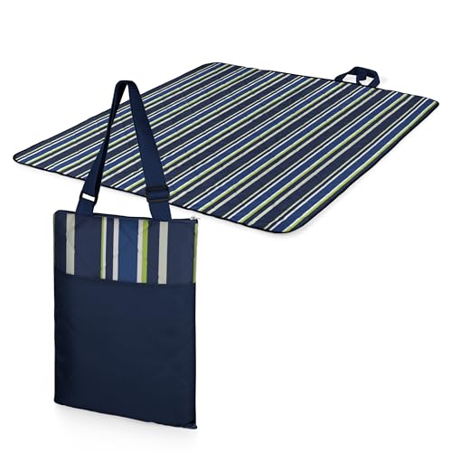 PICNIC TIME ONIVA - a Brand Picknick Zeit Vista Outdoor Decke, Navy/Lime Stripes, 16 x 11 x 3 von PICNIC TIME