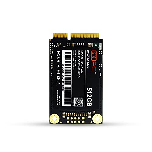 PICOPC SSD 512 GB mSATA3.0 SSD 3D NAND SATA3 interne Solid State Drive von PICOPC