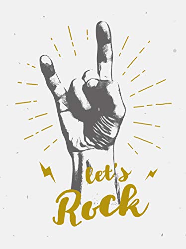 PICSonPAPER Hochwertiges Poster Let's Rock, 70 cm breit x 100 cm hoch, Dekoration, Kunstdruck, Wandbild, Fineartprint, Rock and Roll, Rock'n'Roll, Premium Qualität von PICSonPAPER