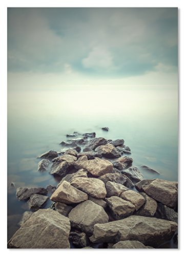 PICSonPAPER Poster Misty Landscape, ungerahmt DIN A4, Dekoration, Kunstdruck, Wandbild, Fineartprint (Nebel, DIN A4) von PICSonPAPER