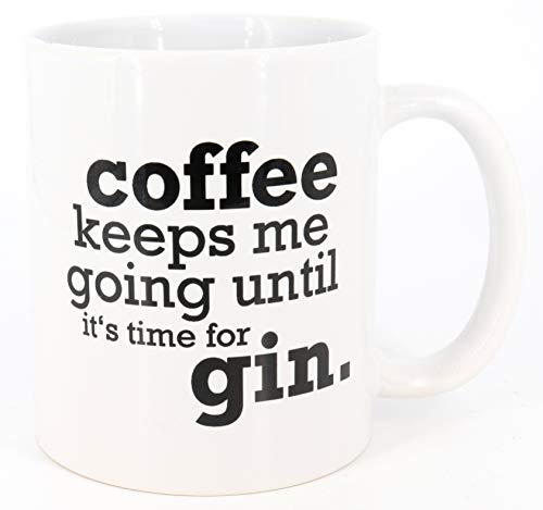 PICSonPAPER Tasse Coffee Keeps me Going Until It's Tim for Gin. Gintasse, Kaffeetasse, Tasse lustigem Spruch Spruch von Deqosy