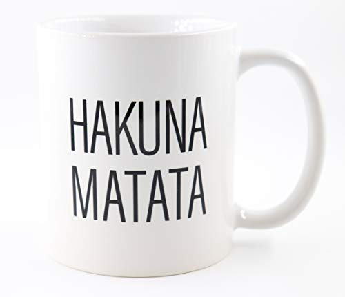 PICSonPAPER Tasse Hakuna Matata, Kaffeetasse, Keramiktasse, Tasse mit lustigem Spruch von PICSonPAPER