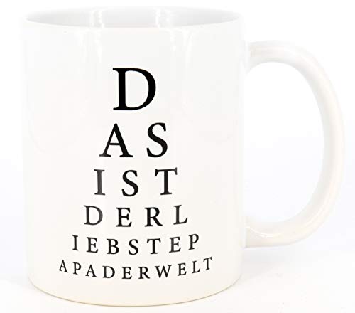 PICSonPAPER Tasse mit Spruch Bester Papa der Welt, Vatertagsgeschenk, Kaffeetasse, Keramiktasse, Tasse mit Spruch, Tasse Papa (sehtest) von PICSonPAPER