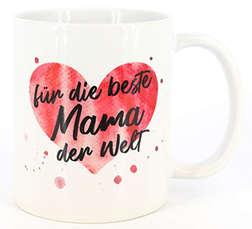 PICSonPAPER Tasse mit Spruch Für die Beste Mama der Welt, Muttertagsgeschenk, Kaffeetasse, Keramiktasse, Tasse mit Spruch, Tasse Mama (Welt) von PICSonPAPER