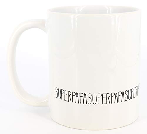 PICSonPAPER Tasse mit Spruch Superpapa, Vatertagsgeschenk, Kaffeetasse, Keramiktasse, Tasse mit Spruch, Tasse Papa (superpapa) von Deqosy