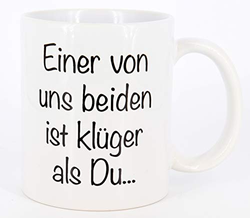 Tasse Einer von uns beiden ist klüger als Du..., Kaffeetasse, Keramiktasse, Tasse mit lustigem Spruch, das ideale Geschenk für Mitarbeiter und Kollegen Tasse Einer von uns beiden ist klüger als Du..., Kaffeetasse, Keramiktasse, Tasse mit lustigem Spruch, das ideale Geschenk für Mitarbeiter und Kollegen von Inateck