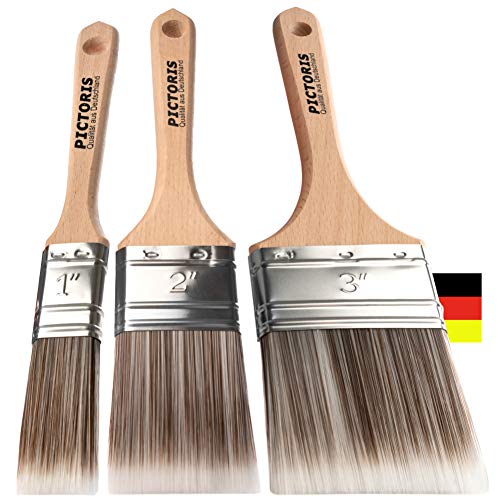 PICTORIS Lackierpinsel 3er Set | Made in Germany | Kein Borstenverlust | Perfekt zum Streichen mit Wandfarbe & Lack | 3 handgefertigte Malerpinsel/Lackpinsel für Profis PICTORIS Lackierpinsel 3er Set | Made in Germany | Kein Borstenverlust | Perfekt zum Streichen mit Wandfarbe & Lack | 3 handgefertigte Malerpinsel/Lackpinsel für Profis von PICTORIS
