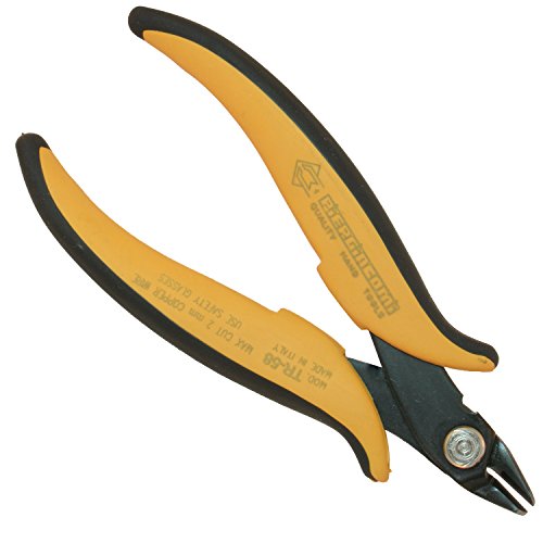 Piergiacomi Medium-Seitenschneider mit 21 Grad abgewinkeltem Kopf plus 8 mm Schneidlänge für einen abgeschrägten Schnitt von Kupfer und Soft Drähte bis Durchmesser 2mm (12 AWG), 1 Stück, TR58 von PIERGIACOMI