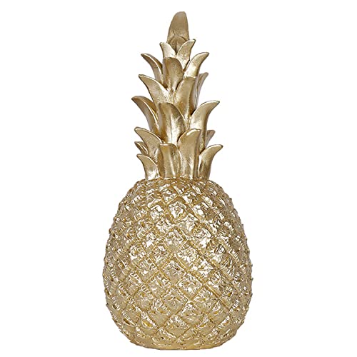 PIGPIGFLY Ananas-Ornamente，Moderne Wohnzimmer Ornamente, Deko Figuren,Deko Wohnzimmer, Home Store Dekoration, Bürodekorationen,Polyresin, Geschenk 25cm(Weiss) von PIGPIGFLY