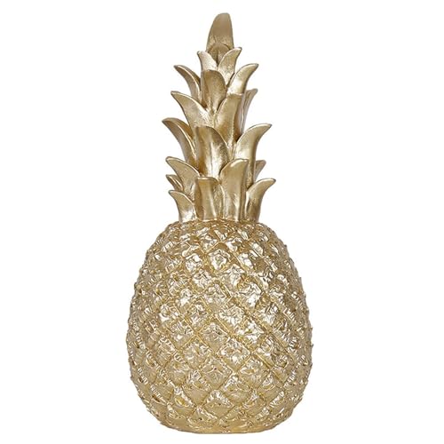 PIGPIGFLY Ananas-Ornamente，Moderne Wohnzimmer Ornamente, Deko Figuren,Deko Wohnzimmer, Home Store Dekoration, Bürodekorationen,Polyresin, Geschenk 15cm(Weiss) von PIGPIGFLY