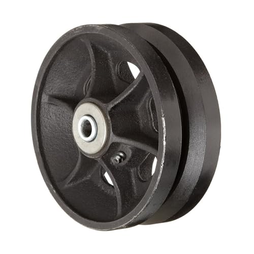 Groove Pulley Wheel Block, 1pc 0620-08 6" Diameter X 2" Width, Cast Iron V-Groove with Straight Roller Bearing, 1000 lb. Capacity von PIGYMMLFX