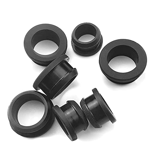 Gummi-Lochstopfen, 10 Stück, schwarzer Silikonkautschuk-Aufsteck-Tüllenstopfen, Kabelverdrahtungsschutzbuchse, 2–30 mm(A 9.5mm(Hole 6.5mm)) von PIGYMMLFX