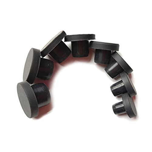 Gummi-Lochstopfen, Gummistopfen Silikonkappen Dichtungsstopfen T-Typ Staubstopfen 6mm 20Stk Schwarz(13mm 10pcs) von PIGYMMLFX