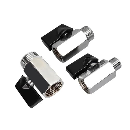 1/8" 1/4" 3/8" 1/2" Messing Kugelhahn G Gewinde Mini Stecker auf Buchse Luftkompressor Wasser Gas Öl Absperrventil(Male to Female 01) von PIHWGUVD