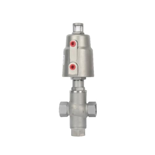 DN15 3-Wege-Pneumatik-Sitzventil, 16 bar, normalerweise geschlossen, pneumatischer Stellantrieb, Winkelsitzventile für Dampf, Gas, Öl (einfachwirkend) von PIHWGUVD
