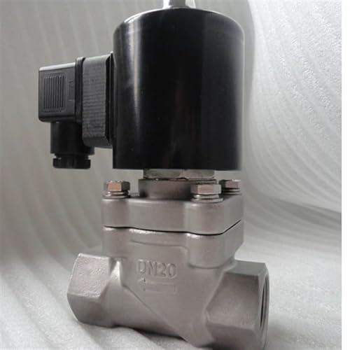 PIHWGUVD 1bar 2-Wege-Pilot-Magnetventil 1/4 3/8 220 V 24 V Öffnung 20 mm SS304 Großes Durchflussventil DN20(G-48V-6BAR) von PIHWGUVD