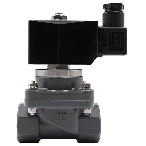 PIHWGUVD UPVC/CPVC, korrosionsbeständiges, normalerweise geschlossenes Magnetventil, DN15–50, Korrosionsschutz, energiesparendes elektrisches Magnetventil, 0,1–6 bar(G-ac 220v-upvc,1.25 Inch) von PIHWGUVD