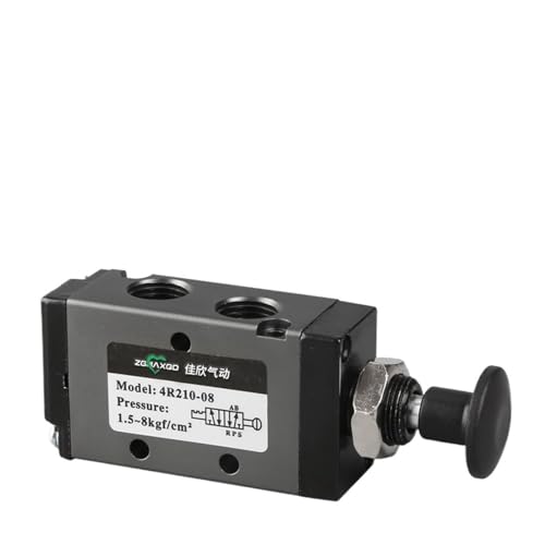 PIHWGUVD Zwei-Positionen-Fünfwege-Handventil 4R210-08 pneumatischer Handventilschalter Handzylinder-Umkehrventil pneumatisches Zubehör(4R410-15) von PIHWGUVD