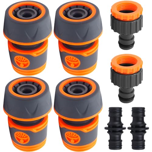 PIKABOOM Schlauchkupplung Set 3/4 Zoll - 8-teiliges Premium Gartenschlauch Verbindungsstück für Autowäsche und Bewässerung, hochwertige Schlauchverbinder Gardena Kupplungen mit O-Ringen von PIKABOOM