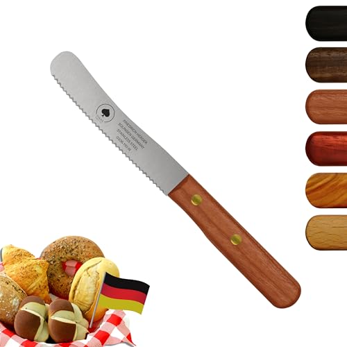 PIKAS - Solingen Messer mit Wellenschliff, Kirsche Holzgriff, Premium Buckelmesser, Küchenmesser, Frühstücksmesser, rostfrei - Chrom-Stahl, Dünnschliff & Handabzug, Made in Germany PIKAS - Solingen Messer mit Wellenschliff, Kirsche Holzgriff, Premium Buckelmesser, Küchenmesser, Frühstücksmesser, rostfrei - Chrom-Stahl, Dünnschliff & Handabzug, Made in Germany von PIKAS SINCE 1727