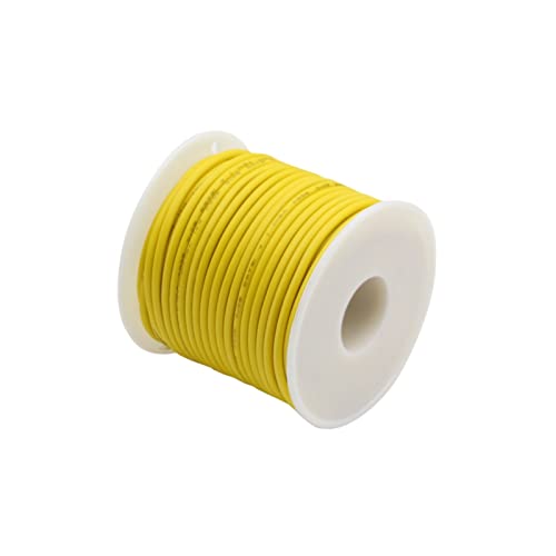 50 Meter flexibler, hochtemperaturbeständiger Silikondraht 12awg 13 14 15 16 17 18 20 22 Silikonkabel (Color : Yellow, Size : 14 AWG 10 metres) von PIKETU