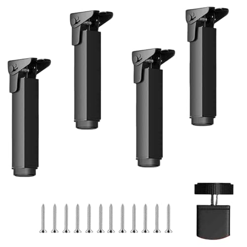 PIKITER Robuste, verstellbare Klapptischbeine, 4 Stück, DIY-Möbelfüße aus Metall for Kaffee- und Campingtische, 15–60 cm Höhe(20cm) von PIKITER