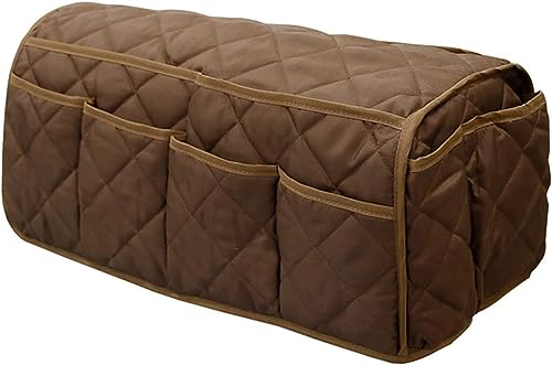 PIKITER Sofa-Armablage-Organizer, Aufbewahrungstasche for Sessel mit 8 Taschen, Fernbedienungshalter for Liegecouch, 50 x 15,2 x 22 cm, 1 Stück(Brown) von PIKITER