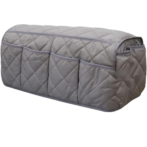 PIKITER Sofa-Armablage-Organizer, Aufbewahrungstasche for Sessel mit 8 Taschen, Fernbedienungshalter for Liegecouch, 50 x 15,2 x 22 cm, 1 Stück(Gray) von PIKITER