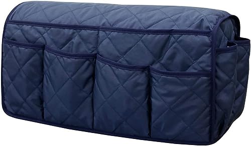 PIKITER Sofa-Armablage-Organizer, Aufbewahrungstasche for Sessel mit 8 Taschen, Fernbedienungshalter for Liegecouch, 50 x 15,2 x 22 cm, 1 Stück(Navy Blue) von PIKITER