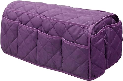 PIKITER Sofa-Armablage-Organizer, Aufbewahrungstasche for Sessel mit 8 Taschen, Fernbedienungshalter for Liegecouch, 50 x 15,2 x 22 cm, 1 Stück(Purple) von PIKITER