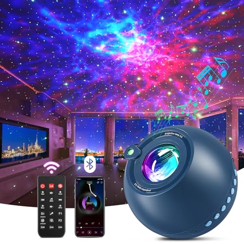 Sternenhimmel Projektor,360 Lichtmodi Sternenhimmel Projektor Kinder,15 Musik+Bluetooth Sternenhimmel Projektor Erwachsene,Fernbedienung Nachtlicht Sternenhimmel Projektor,Galaxy Projector,Geschenke von PIKOY