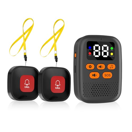 PILSAMAS 2er Pack Wiederaufladbar Notrufknopf für Senioren, 150M Portabel Pager Rufsystem mit Vibration, LED - Anzeige, Stumm - schaltung und Niedrig Power Erinnerungm - Notfallknopf für Senioren PILSAMAS 2er Pack Wiederaufladbar Notrufknopf für Senioren, 150M Portabel Pager Rufsystem mit Vibration, LED - Anzeige, Stumm - schaltung und Niedrig Power Erinnerungm - Notfallknopf für Senioren von PILSAMAS