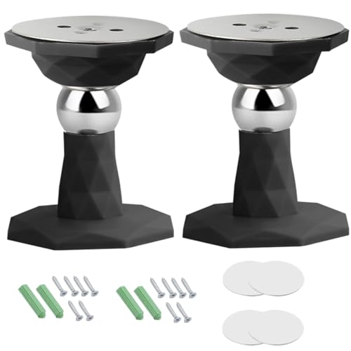 Gummi Türkeil Türstopper Erfordert Kein Bohren Silikon-Bodentürstopper Magnetischer Antikollisions-Türstopper 2Stück Schwarz 125mm von PILYON