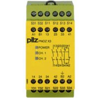 PILZ Sicherheitsschaltgerät PNOZ X3 24VAC 24VDC 3n/o 1n/c 1so Betriebsspannung: 24 V/DC 3 Schließe von PILZ