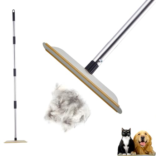 Teppichrechen zur Tierhaarentfernung mit 152,4 cm langem Griff, Fusselschaber für Couch-Teppich, Hunde- und Katzenhaarentferner, Bürstenwerkzeug, wiederverwendbarer Fellbesen für Auto-Möbel, Matten, von PIMEKOY