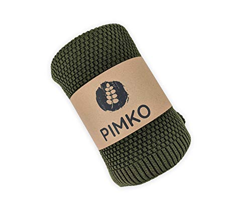 PIMKO Babydecke Strickdecke Kuscheldecke Schmusedecke weich und kuschelig ideal für Zuhause oder für Unterwegs für Allergiker geeignet aus natürlicher 100% Baumwolle Größe 80 x 100 cm (Khaki) von PIMKO