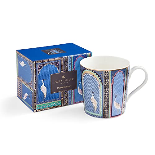 Portmeirion Home & Gifts Sara Miller London SMII78914-XG Tasse mit Gitterfenster, Indigo von Portmeirion