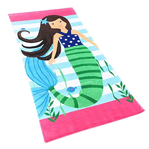PING Strandtuch Baumwolle Handtuch Badetuch Groß 160×80cm für Kinder Jungen Mädchen Erwachsene für Reise Strand Schwimmen Camping Yoga Meerjungfrau Bedruckt von PING