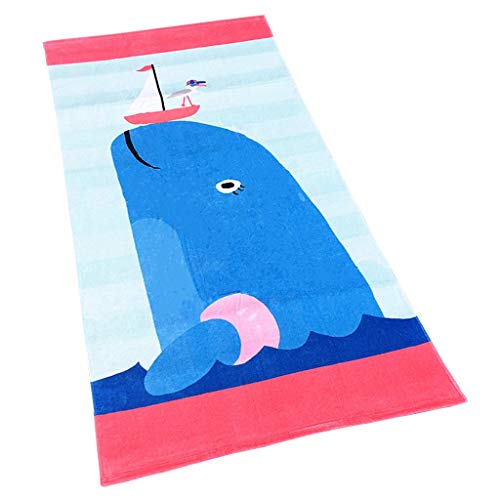 PING Strandtuch Baumwolle Handtuch Badetuch Groß 160×80cm für Kinder Jungen Mädchen Erwachsene für Reise Strand Schwimmen Camping Yoga Wal Bedruckt von PING