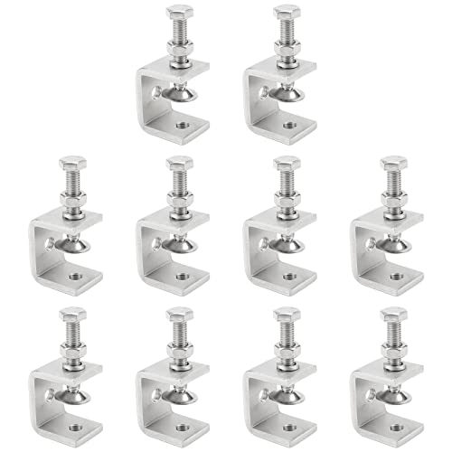 PINGEUI 10 Stück C Klemme, Mini Schraubklemme Schraubzwinge 304 Tischklemme, Heavy Duty Trägerklemme Kleine C Klemmen Schraub Metal für Zwingen, Klemmen & Spanner, DIY PINGEUI 10 Stück C Klemme, Mini Schraubklemme Schraubzwinge 304 Tischklemme, Heavy Duty Trägerklemme Kleine C Klemmen Schraub Metal für Zwingen, Klemmen & Spanner, DIY von PINGEUI