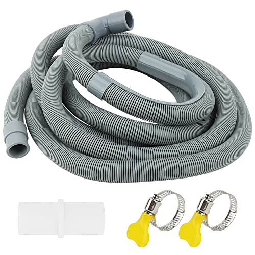 NGOSUET Ablaufschlauch Verlängerung Set, 3,5M Waschmaschinenschlauch, Abwasserschlauch mit Schlauchverbinder und 2 Schlauchschellen, Ø 22mm Ablaufschlauchverlängerung für Waschmaschine Spülmaschine von NGOSUET