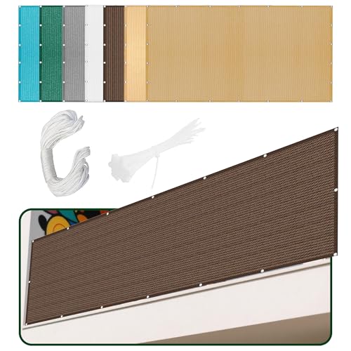 Sonnensegel Sonnenschutz 100 x 140 cm Rechteckig Atmungsaktiv 98% UV Schutz Segel Baldachin Segeltuch Stoff mit Ösen Seil HDPE UV Schutz Ohne Bohren für Balkon Terrasse, braun Sonnensegel Sonnenschutz 100 x 140 cm Rechteckig Atmungsaktiv 98% UV Schutz Segel Baldachin Segeltuch Stoff mit Ösen Seil HDPE UV Schutz Ohne Bohren für Balkon Terrasse, braun von PINGSANL